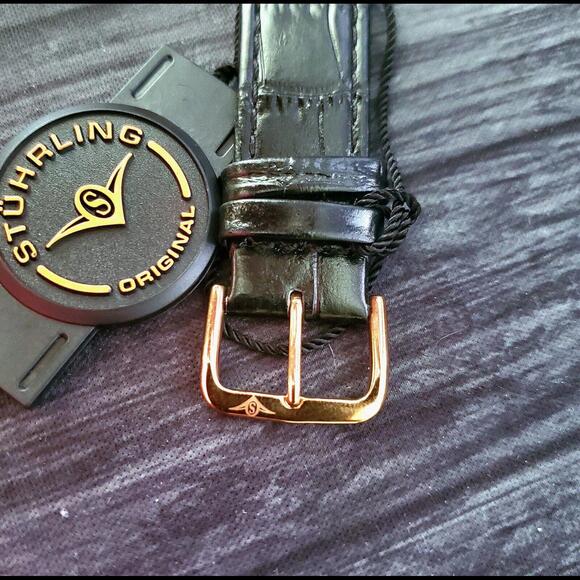 New Rare Rose Gold‎ Stuhrling Avant Garde Swiss Mens Watch - Picture 9 of 11